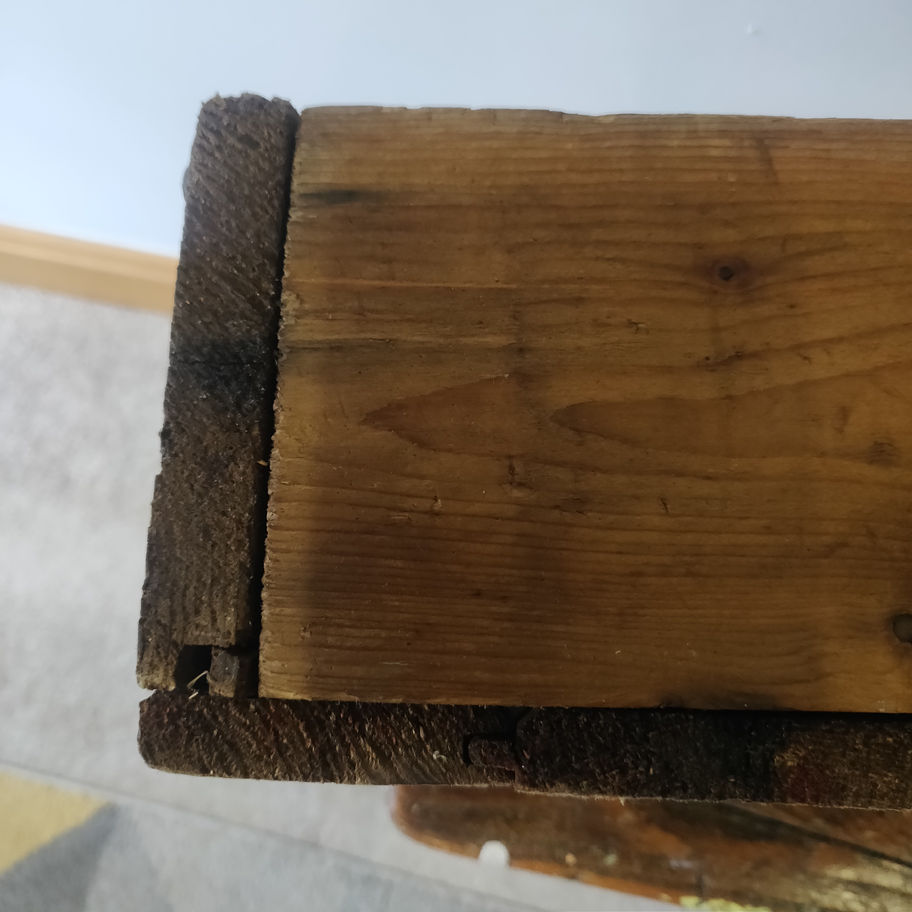 Vintage early 20th century oak crate original not reproduction