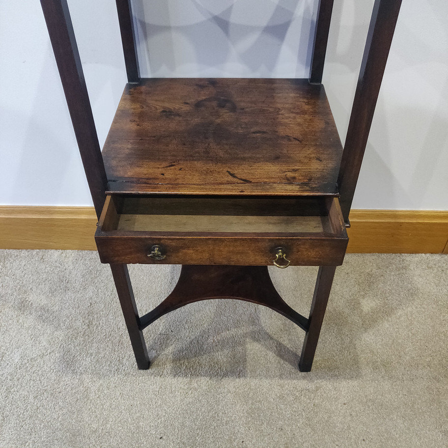Antique George III 1780s ? Mahogany small wash stand with copeland wash bowl etc