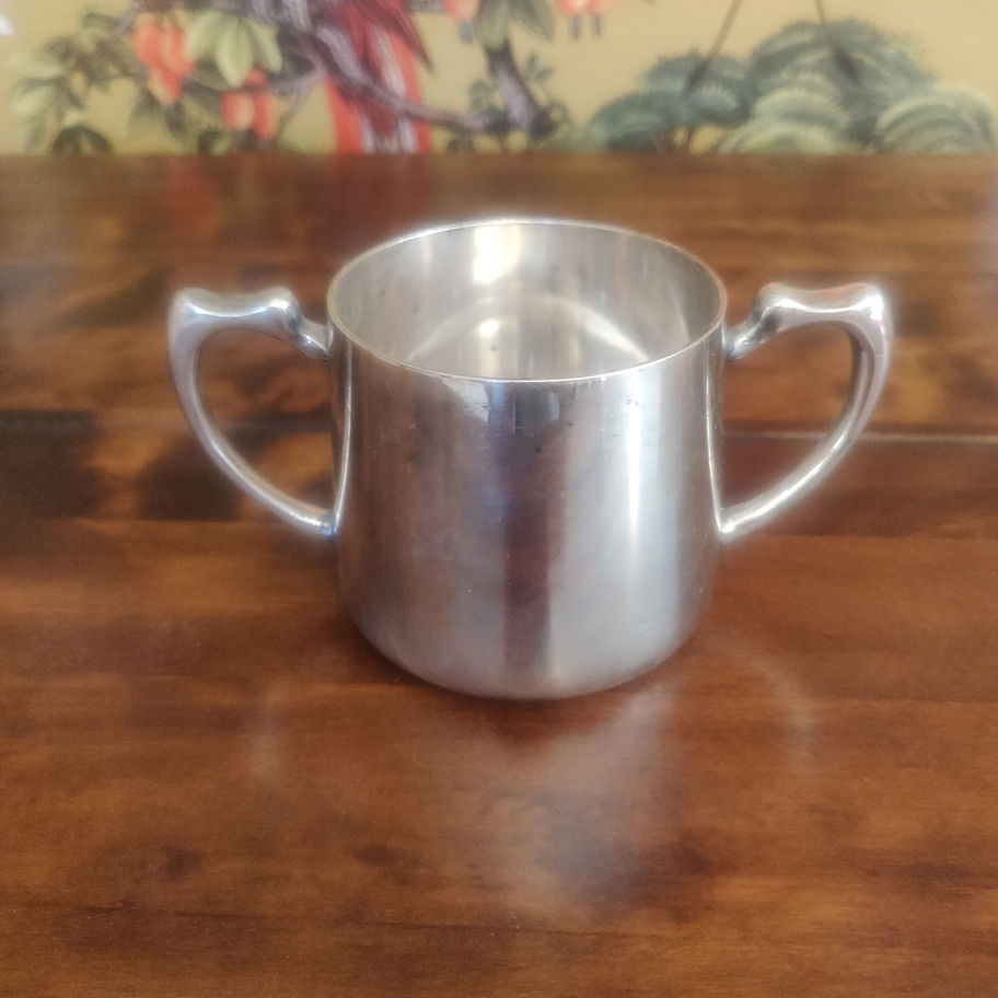 Antique Victorian 1890? Mappin and Webb two handled sugar bowl Sheffield plate