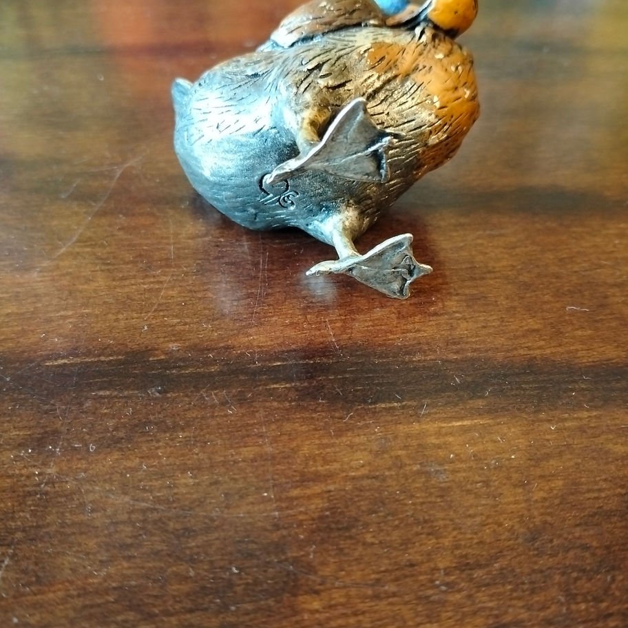 Vintage Cold-Cast Bronze effect Mallard Duck Figurine