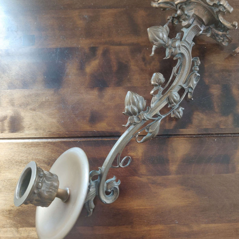 sconces pair of solid brass
