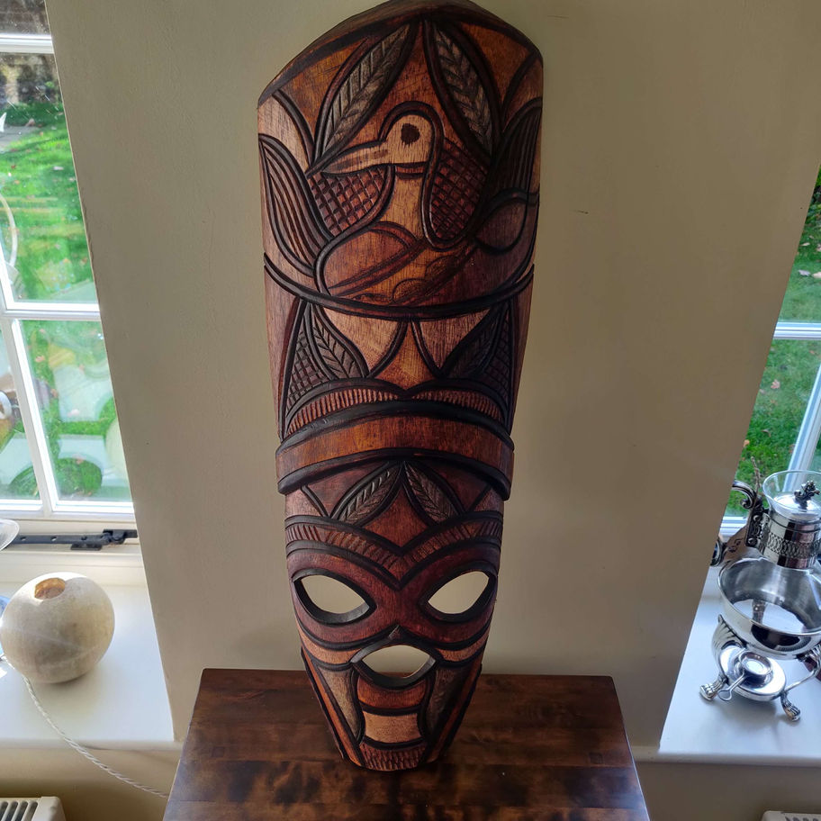 Decorative mask hand made by the chopi people of Mozambique