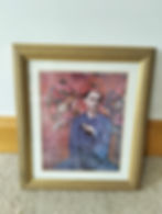 Vintage Loose Leaf Picasso Boy with a Pipe Reproduction Print in a period frame