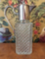 Antique early 20th Century Silver-Plated & Cut Glass Claret Jug