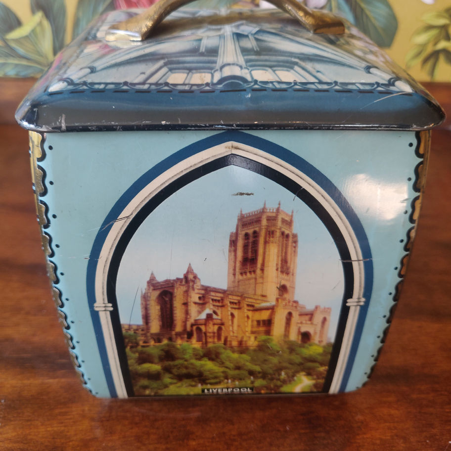 Vintage Edward sharp & sons toffee tin unusual shape excellent condition