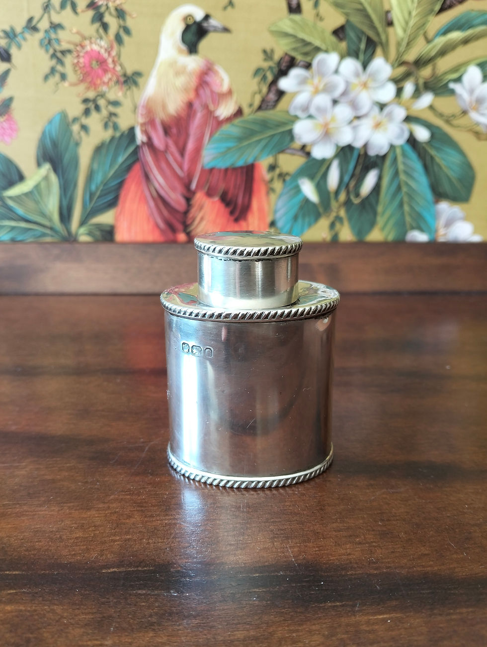 Antique Victorian Sterling Silver Tea Caddy by Martin, Hall & Co. Sheffield 1897