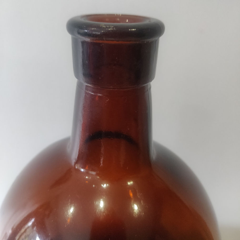 Vintage large medicine apothecary bottle lovely deep amber colour great display