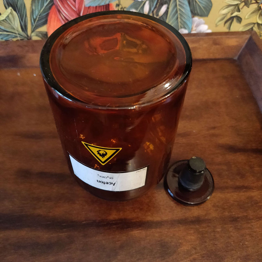 Vintage large apothecary bottle Aceton