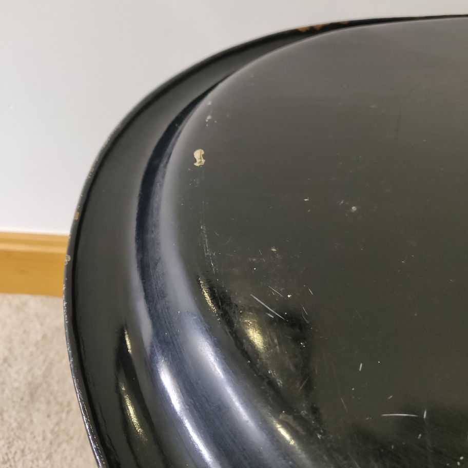 Antique Victorian late 19th century very large oval toleware/ enamel? Tray