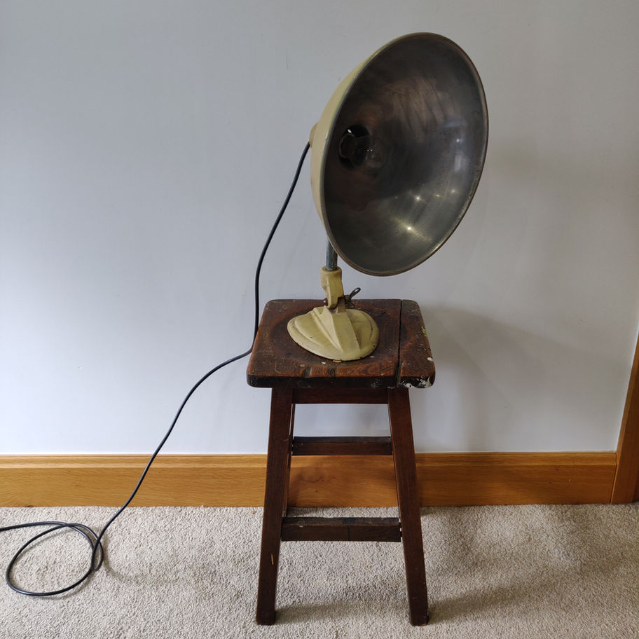 Vintage mid century ergon desk or table lamp industrial look fully working