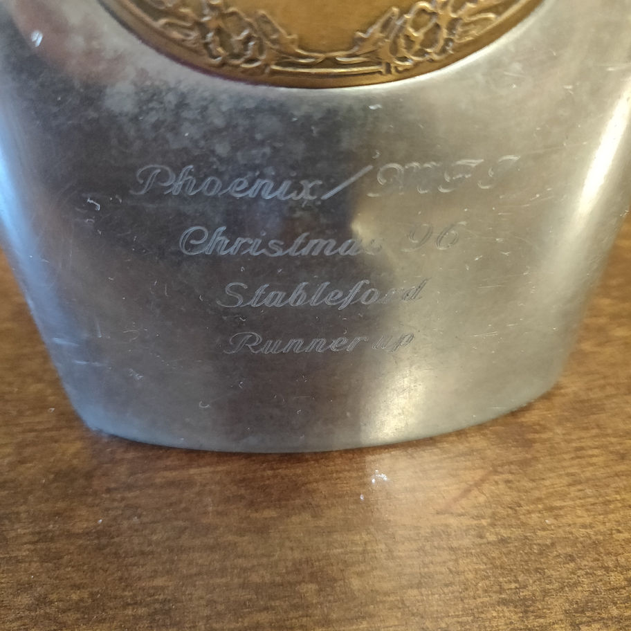 Vintage pewter made in Sheffield hip flask possibly 1897?
