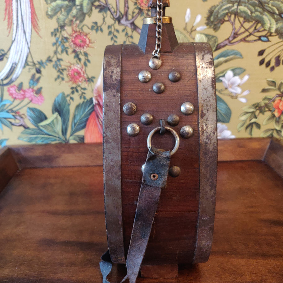 Antique early 20th century possibly Russian wooden drinking canister very rare