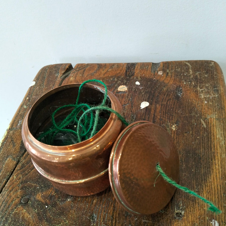 Vintage Hammered Copper Lidded Container – Weba Ware, Made in England