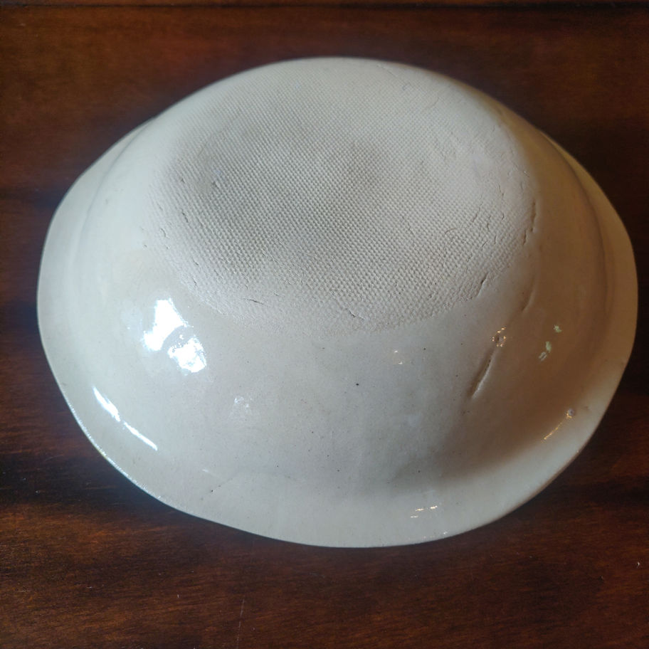 Vintage studio pottery bowl or dish hand made and glazed probably European ?