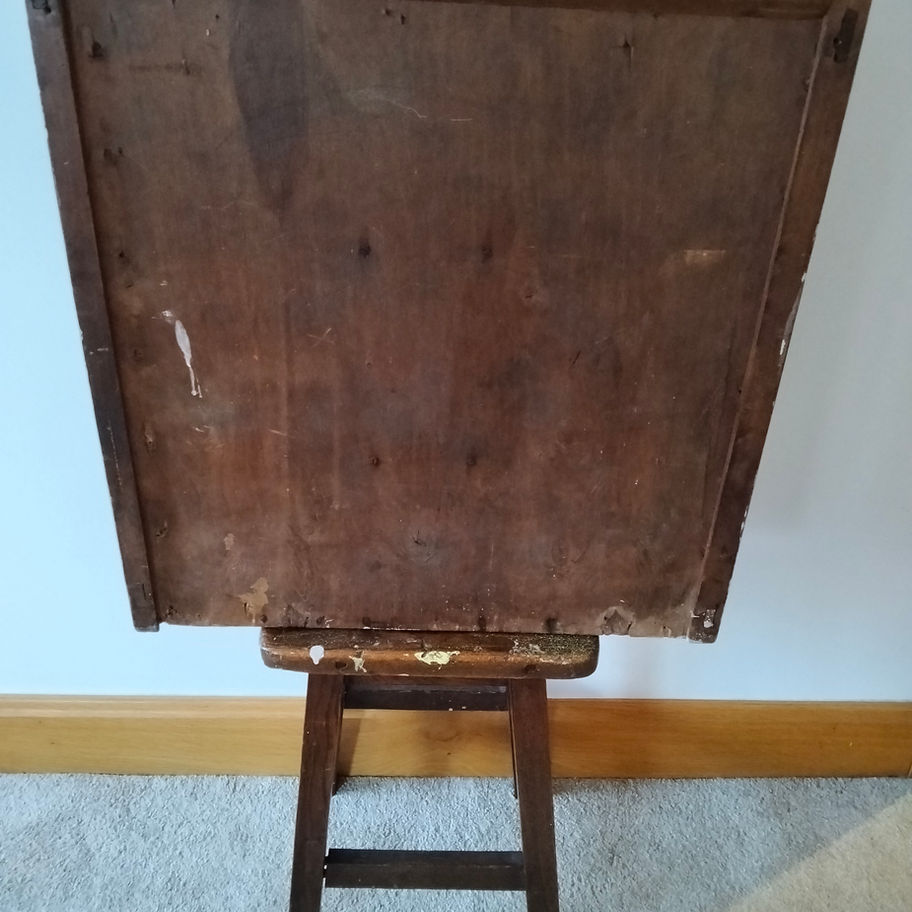 Antique Victorian early 20th Century oak display cabinet