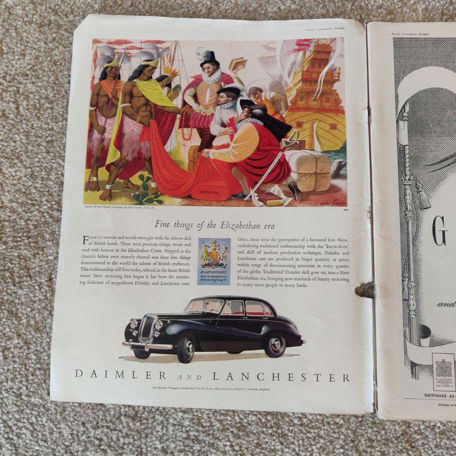 Vintage 1953 Punch coronation limited edition magazine very rare and collectible