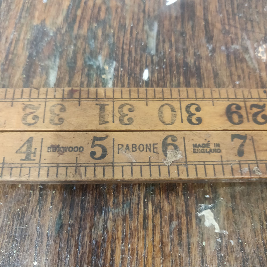 Vintage Rabone number1167 36 inch folding wooden ruler measure