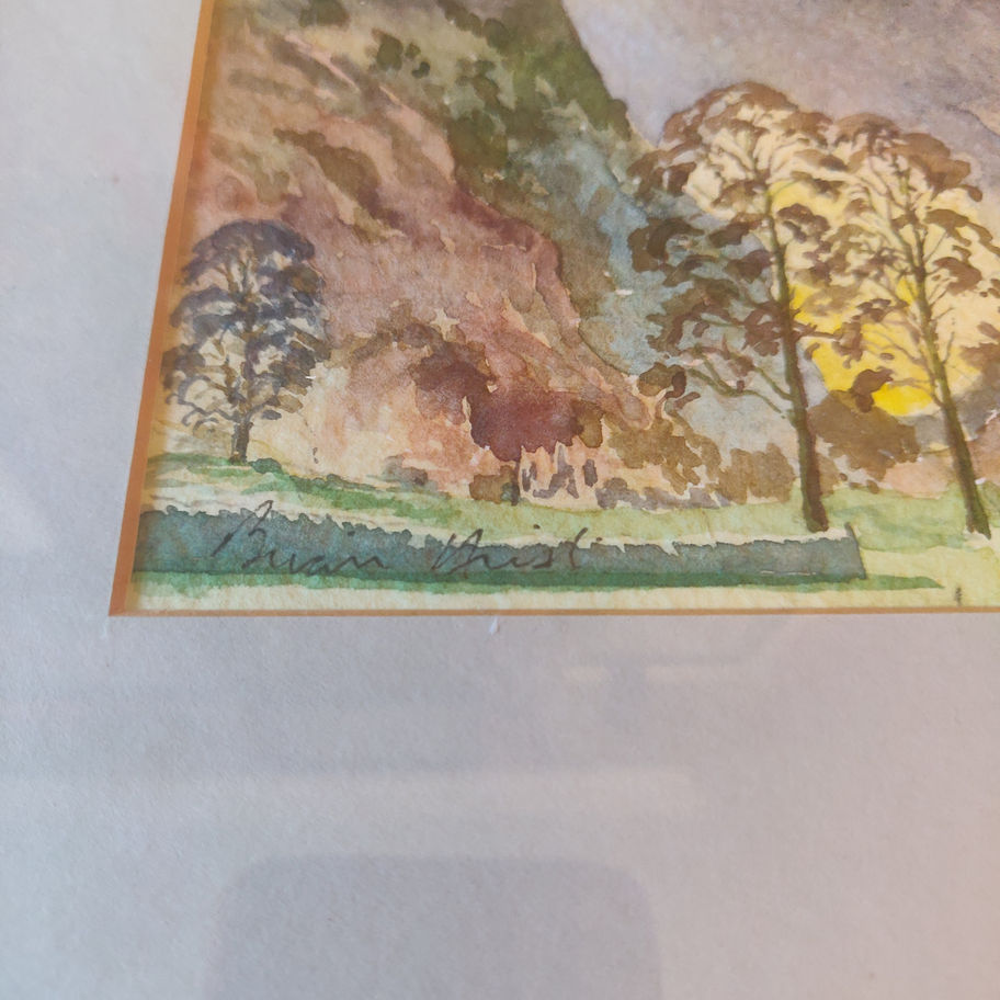 Vintage watercolour signed by Brian Thist Of St Johns in the vale lake district