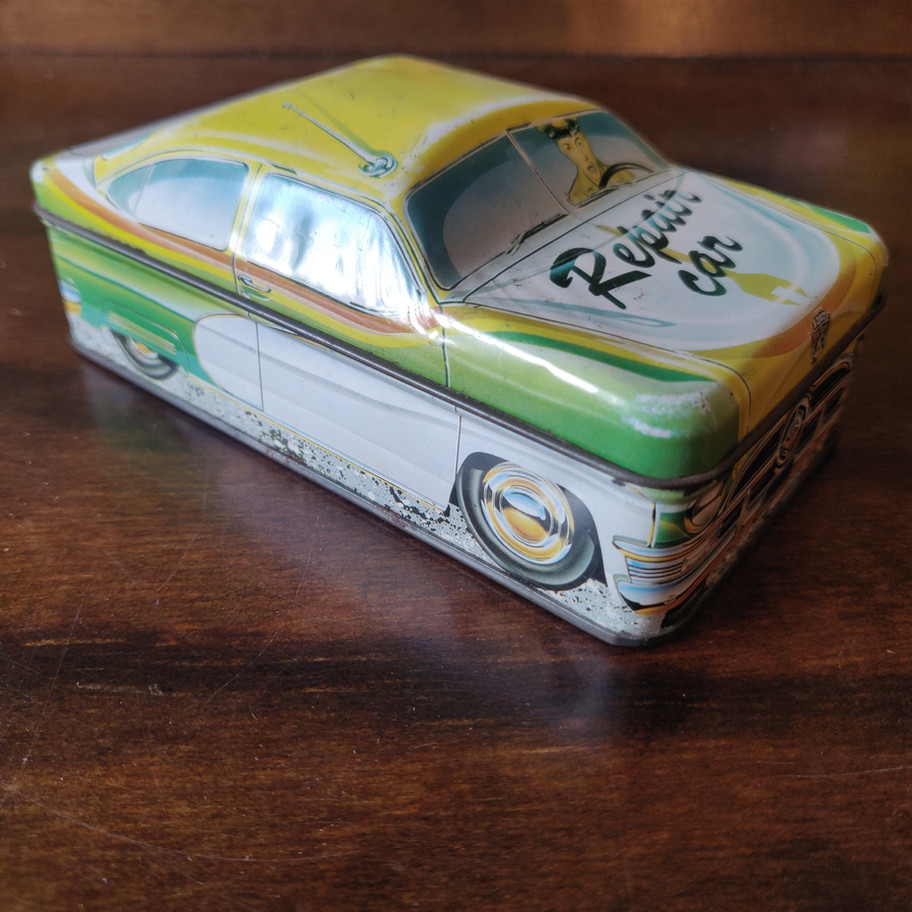 Vintage 1982 Ian Logan collectibles repair car soap tin