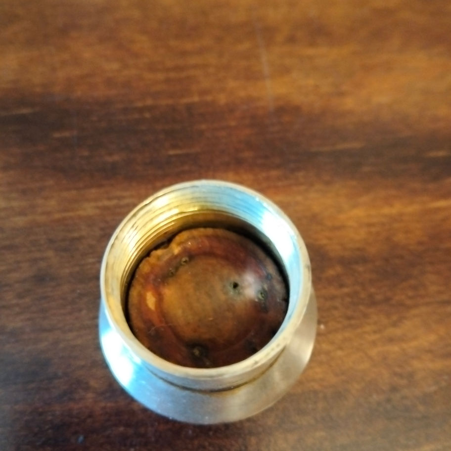 Antique 1907 Edwardian silver top Birmingham hallmark perfume or cologne bottle