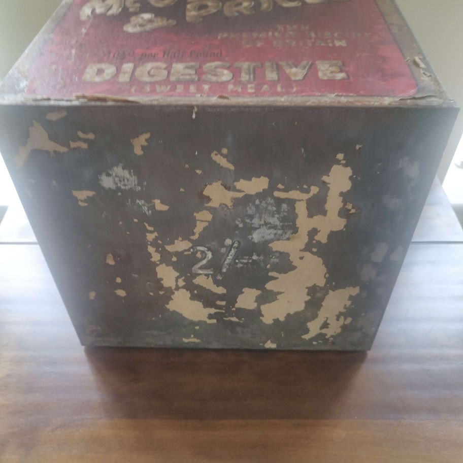 Vintage large square mcvities & prices digestive shop display tin