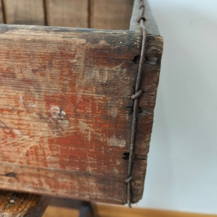 Vintage Rustic Vintage Wooden Carrying Crate / Farmhouse Display Box