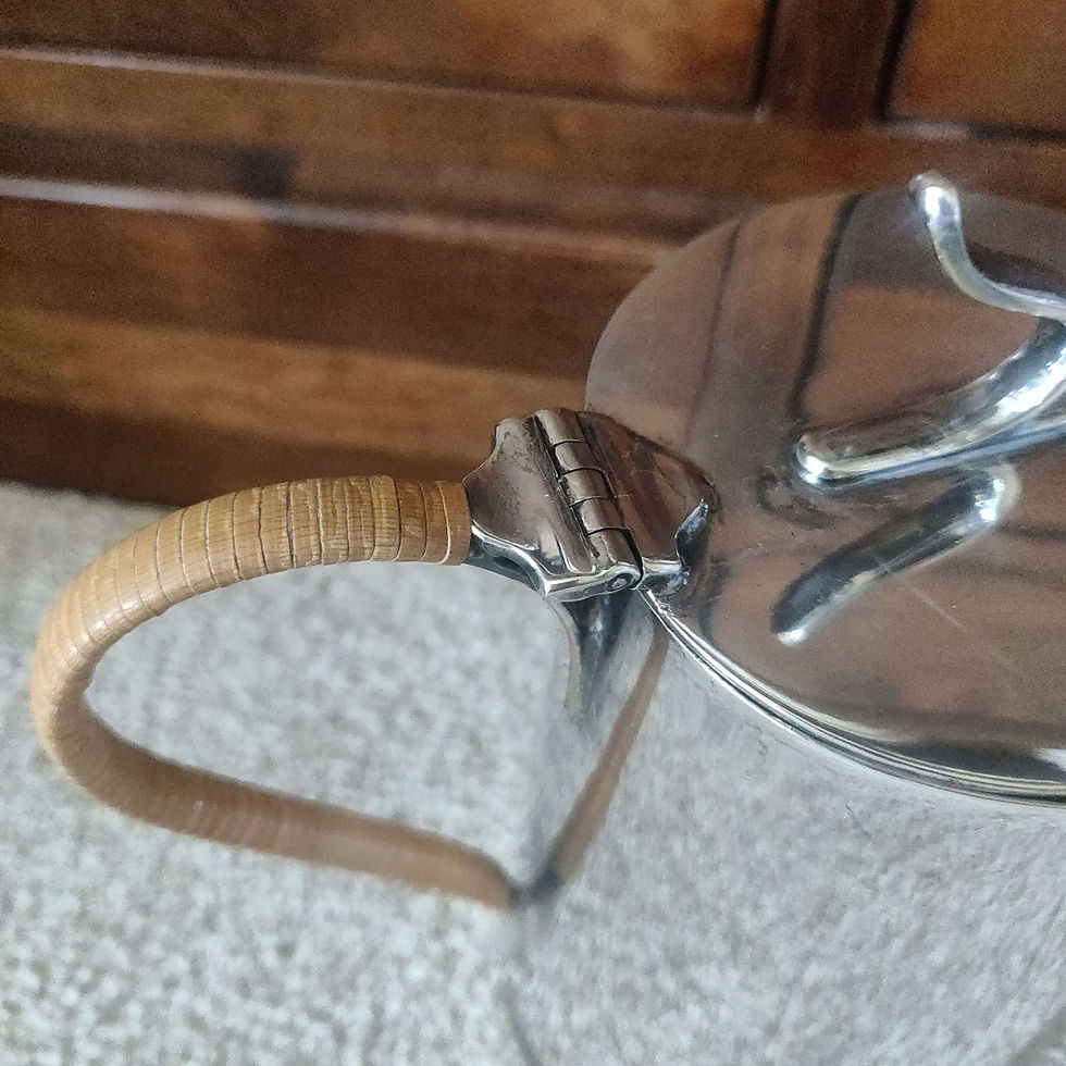 Thumbnail: Antique 1921 walker and hall silver plate small coffee jug nice clear Hallmarks