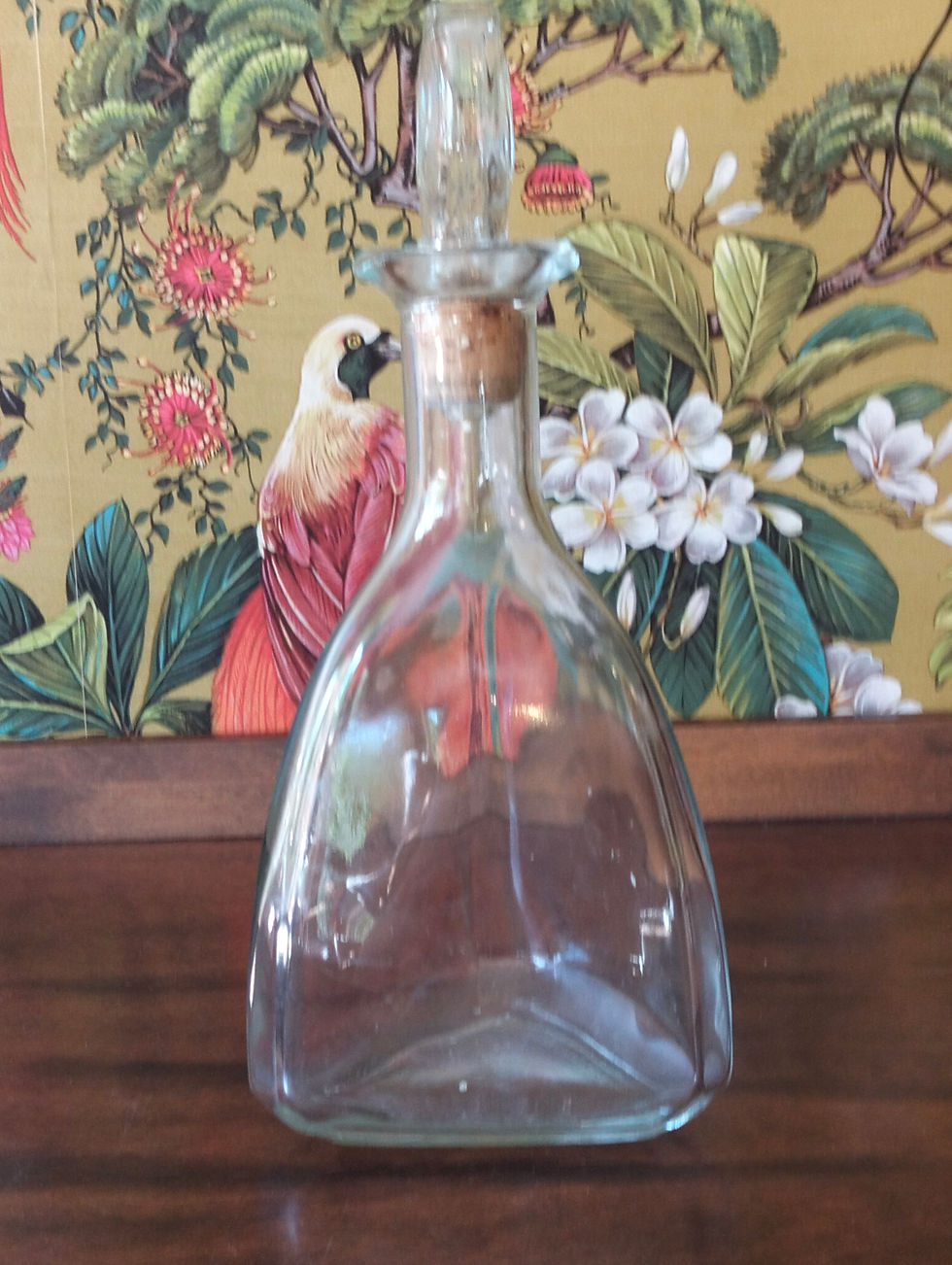 Vintage American Glass Liquor Decanter Bottle with Stopper – Federal Law Forbids