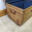 Thumbnail: Antique early 20th or late 19th century metal gold painted trunk