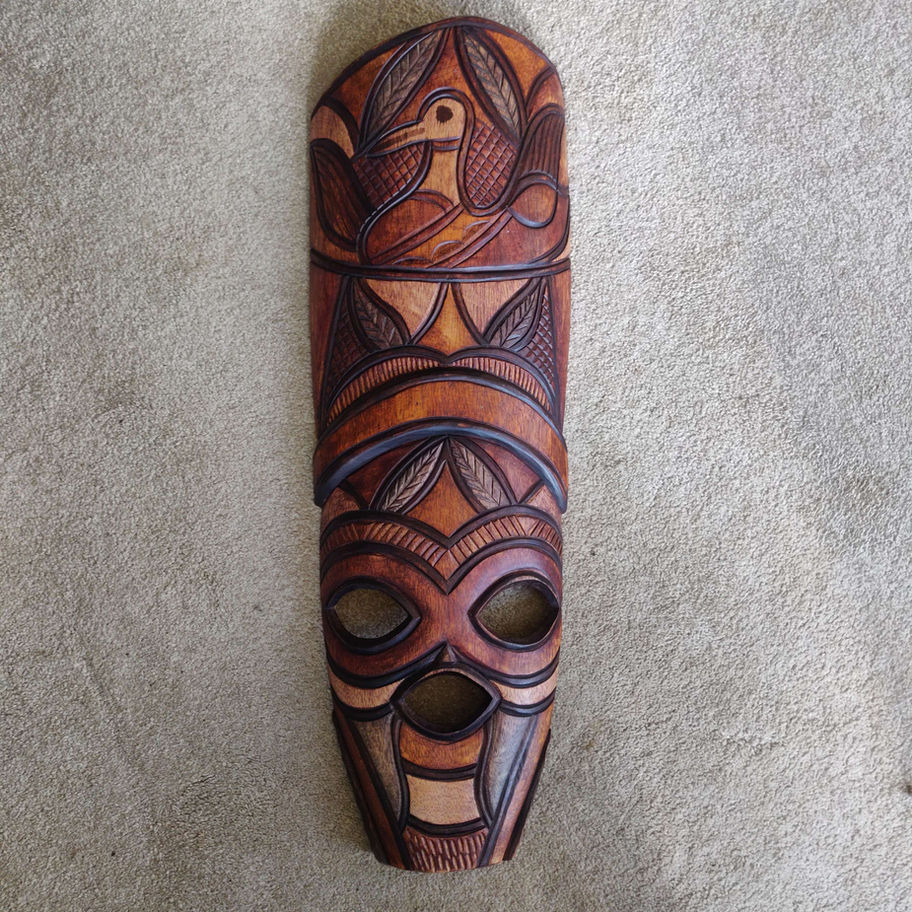Decorative mask hand made by the chopi people of Mozambique