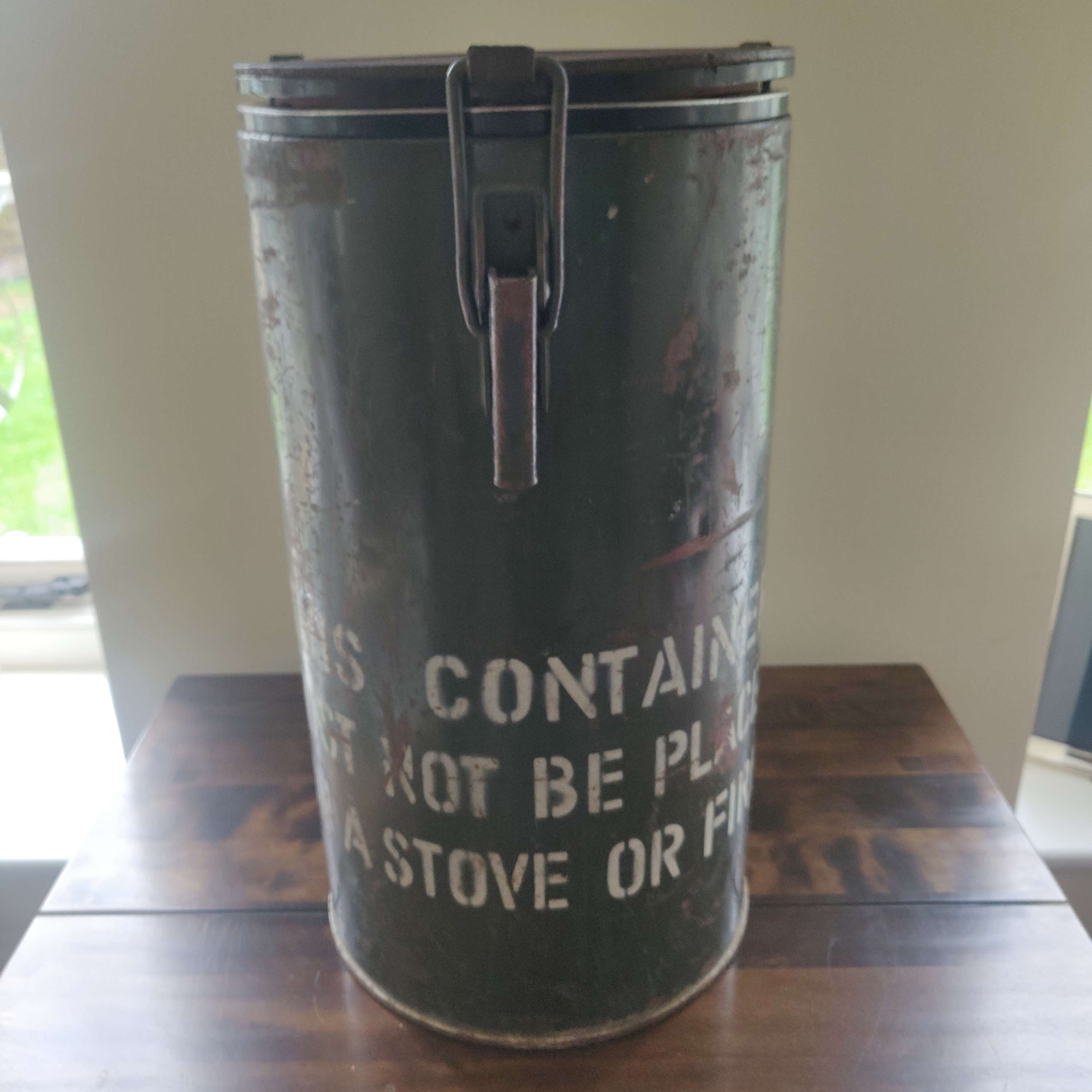 Vintage military metal food canteen