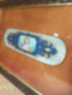 Antique Porcelain Plaque Portrait – Classical Lady After Raphael? – Ornate Frame