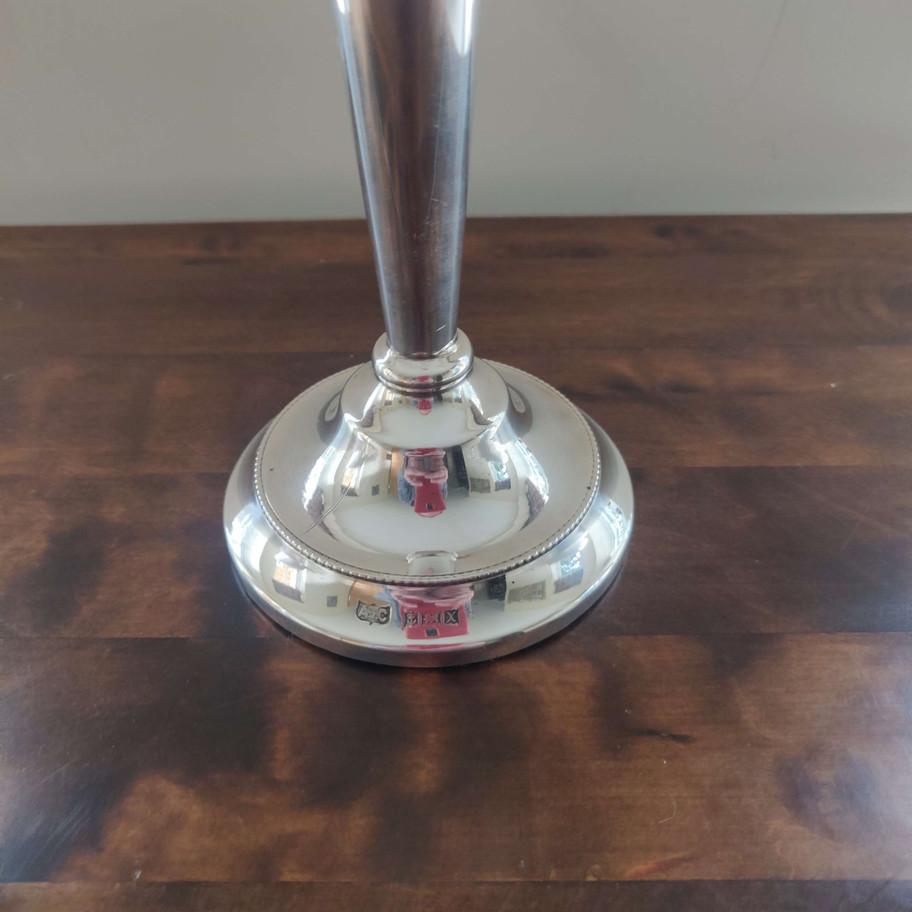 Vintage sterling silver candle stick Birmingham 1972  A.J.C (Alfred j Cheshire
