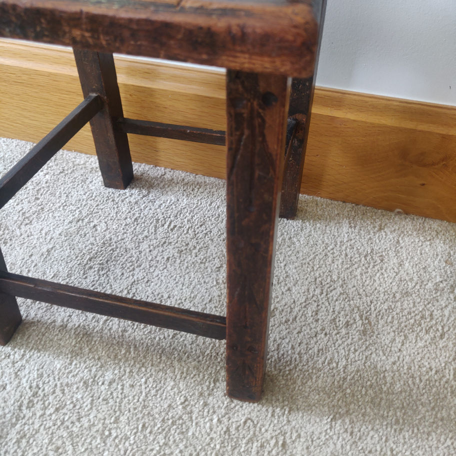 Antique Victorian possibly Georgian oak ladder back child's chair