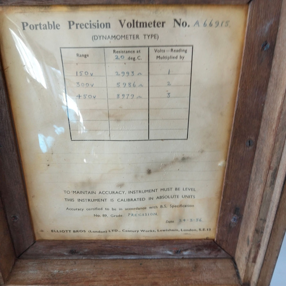 Vintage Portable Precision Wattmeter – Elliott Brothers Ltd, London – 1955