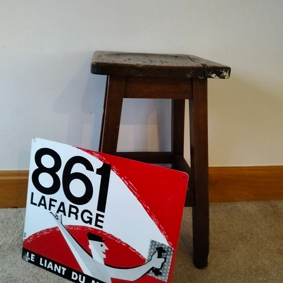 Vintage Lafarge metal Advertising Sign – “861 Lafarge – Le Liant du Maçon”