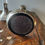 Thumbnail: Vintage pair silvered and glass art deco or modernist style candle sticks