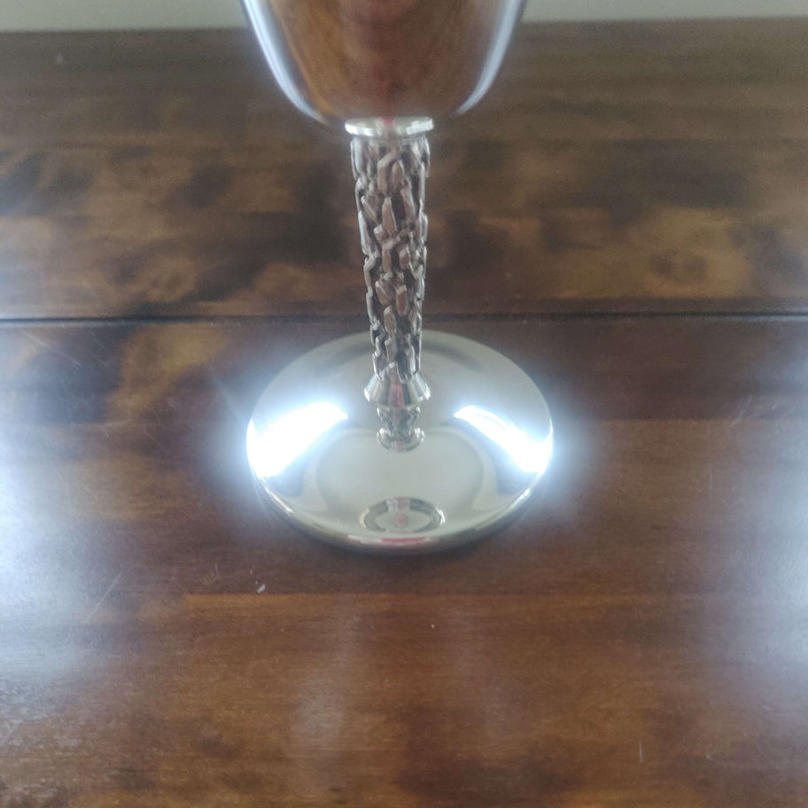 Silver plate goblet by pinder bros Birmingham