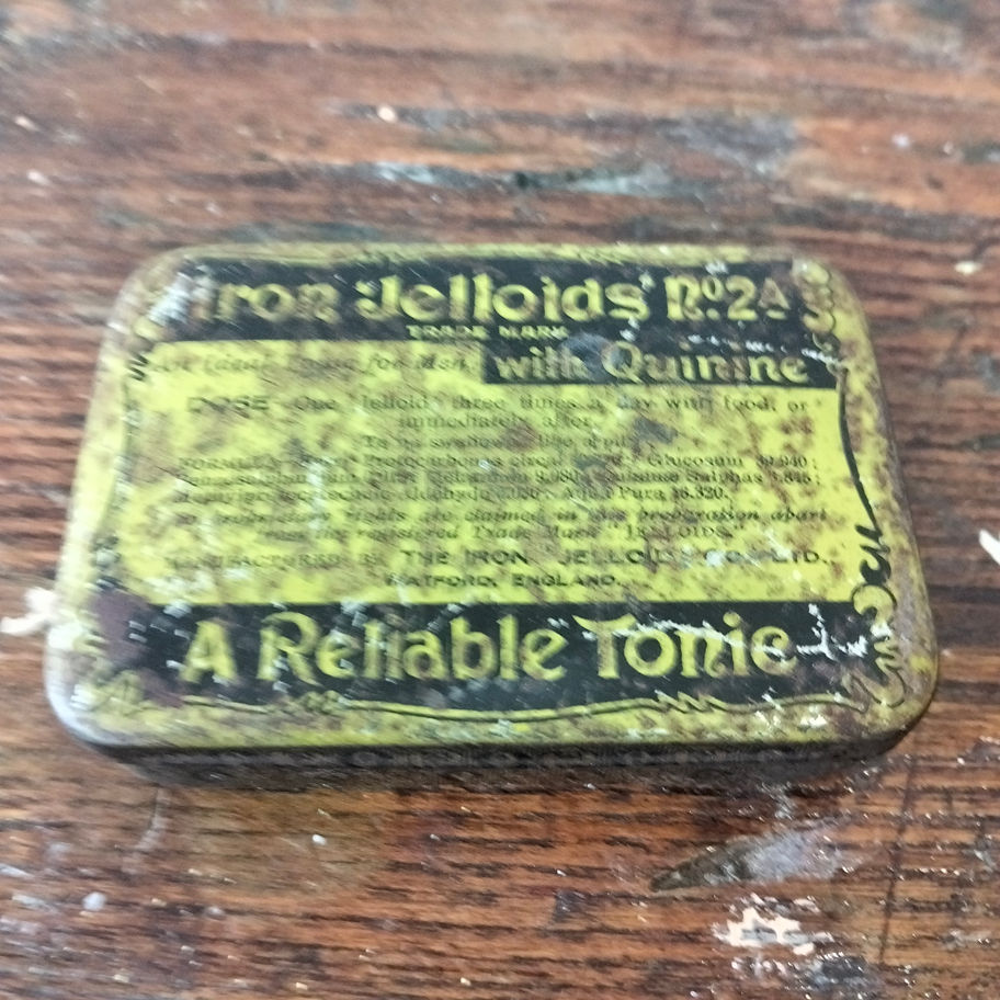 Vintage Iron Jelloids No. 2A Tonic Tin – The Iron Jelloid Co. Ltd, Watford 1920s