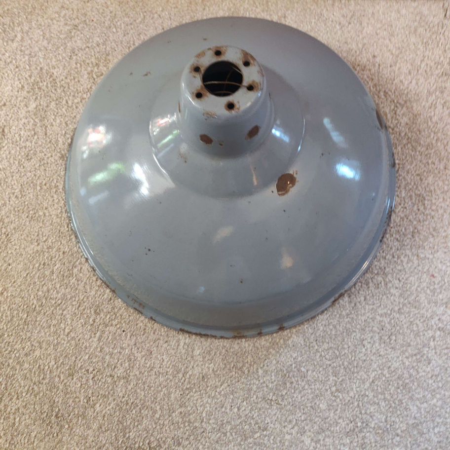Vintage 1950s enamel lamp shade