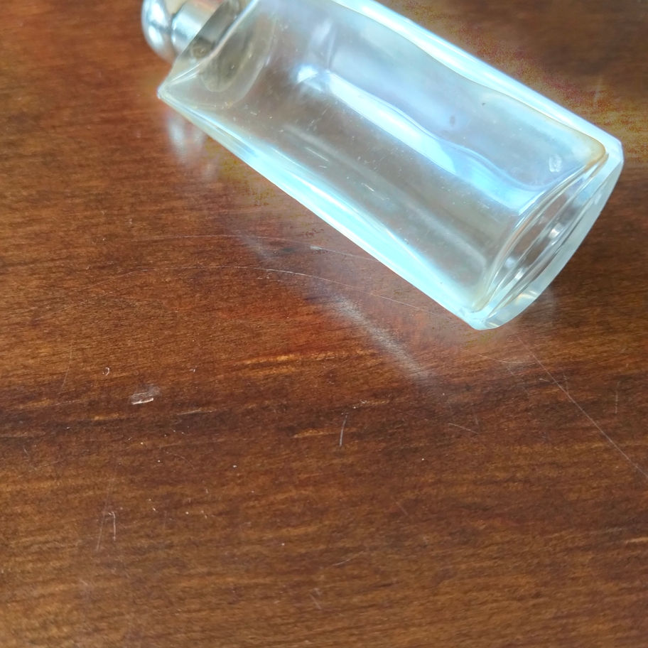 Antique 1902 Edwardian London silver top art deco scent bottle by GB ?