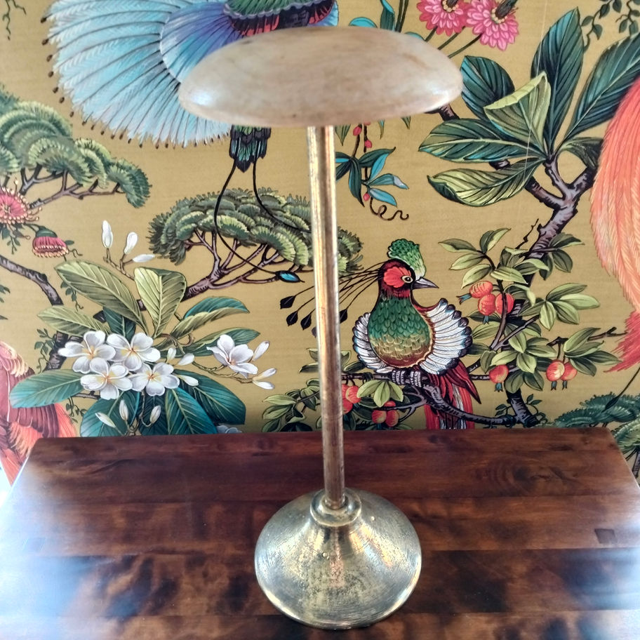 Vintage Brass Hat Stand / Millinery Display Stand