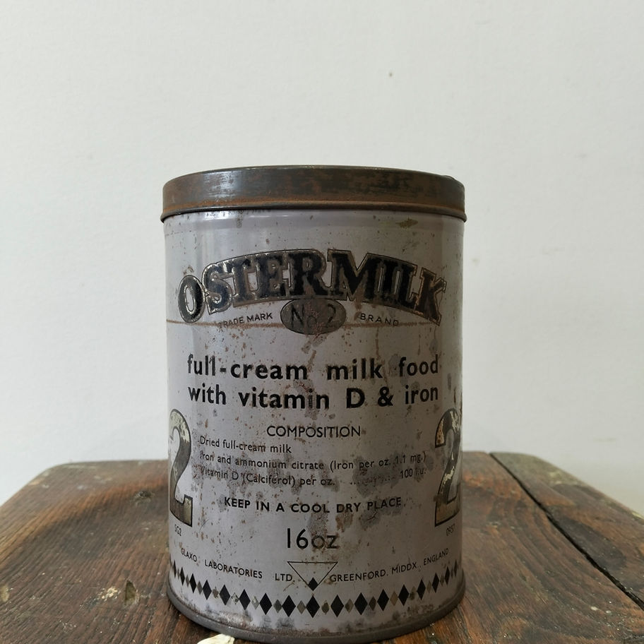Vintage Ostermilk No. 2 Tin – Glaxo Laboratories – Full Cream Milk Food – 16oz
