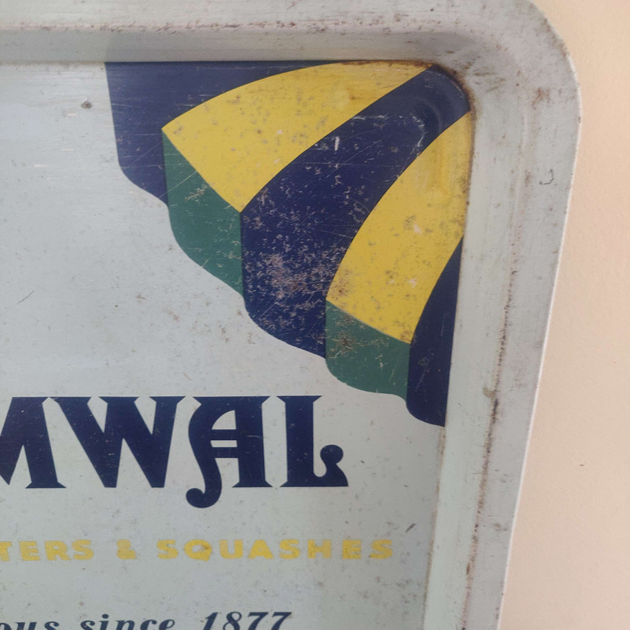 Antique/ vintage camwal table water metal tray