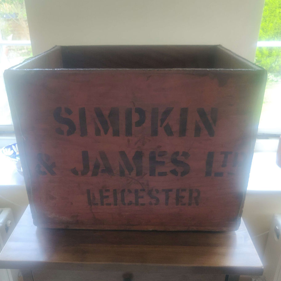 simpkin and james wooden crate
