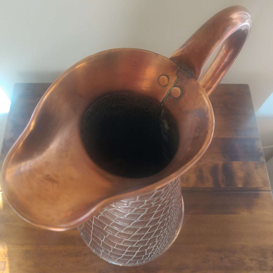 arts and crafts copper jug