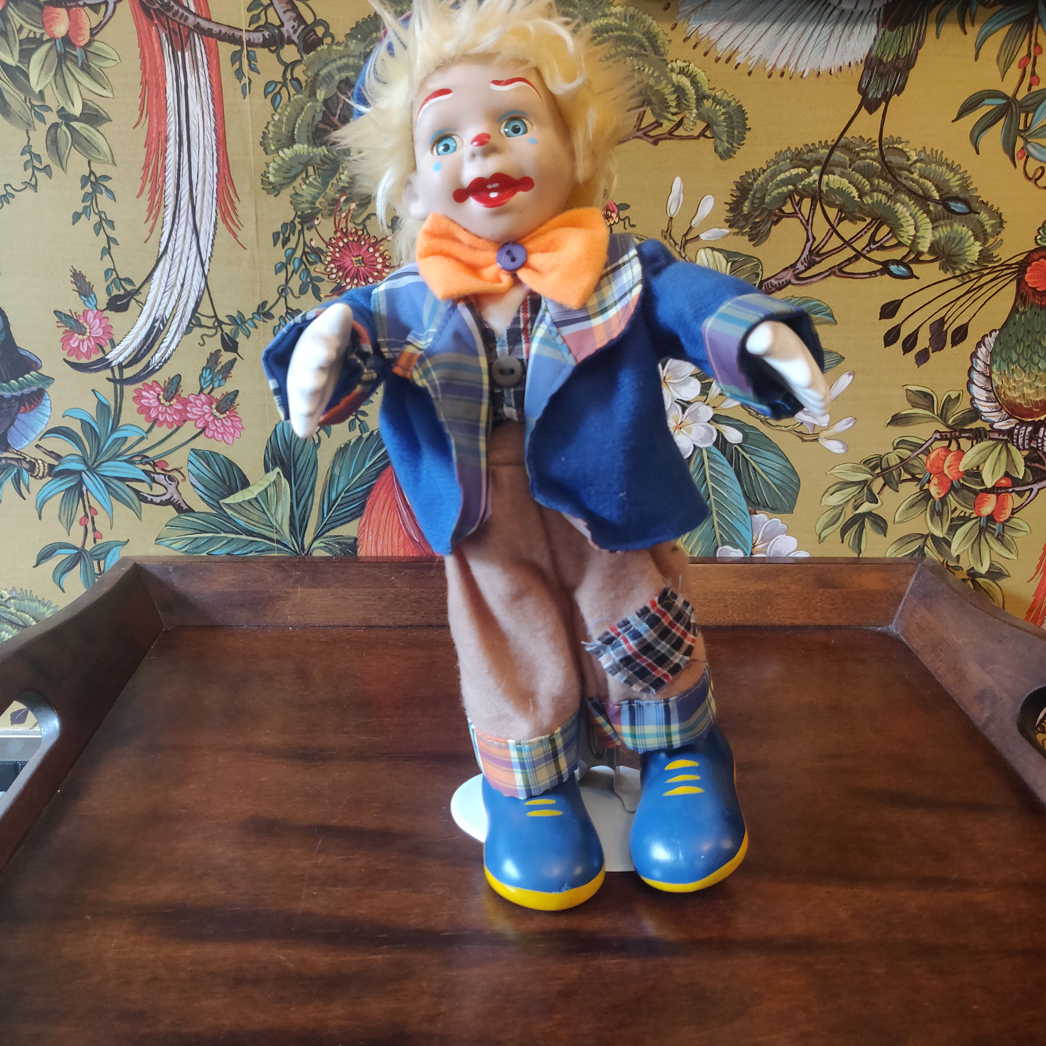 Vintage wind up ( automaton) musical moving clown doll