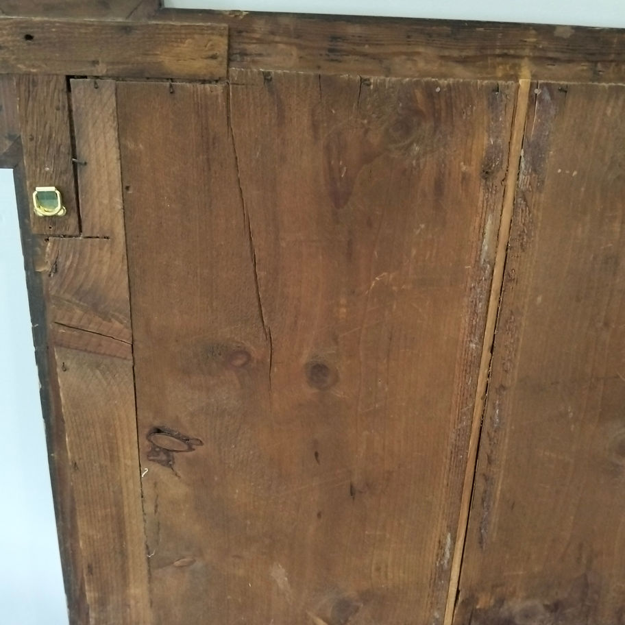 Edwardian early 20th century Mahogany Inlaid Overmantel Wall Mirror