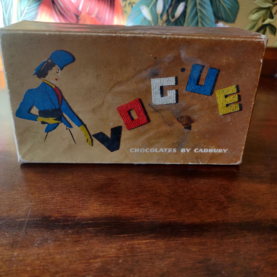 Vintage 1950s Cadburys Vogue chocolate box incredibly over 70 years old!
