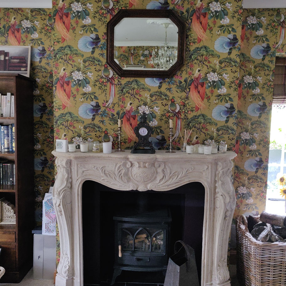 Antique early 20th century oak and bevelled edge arts and craft hand made mirror